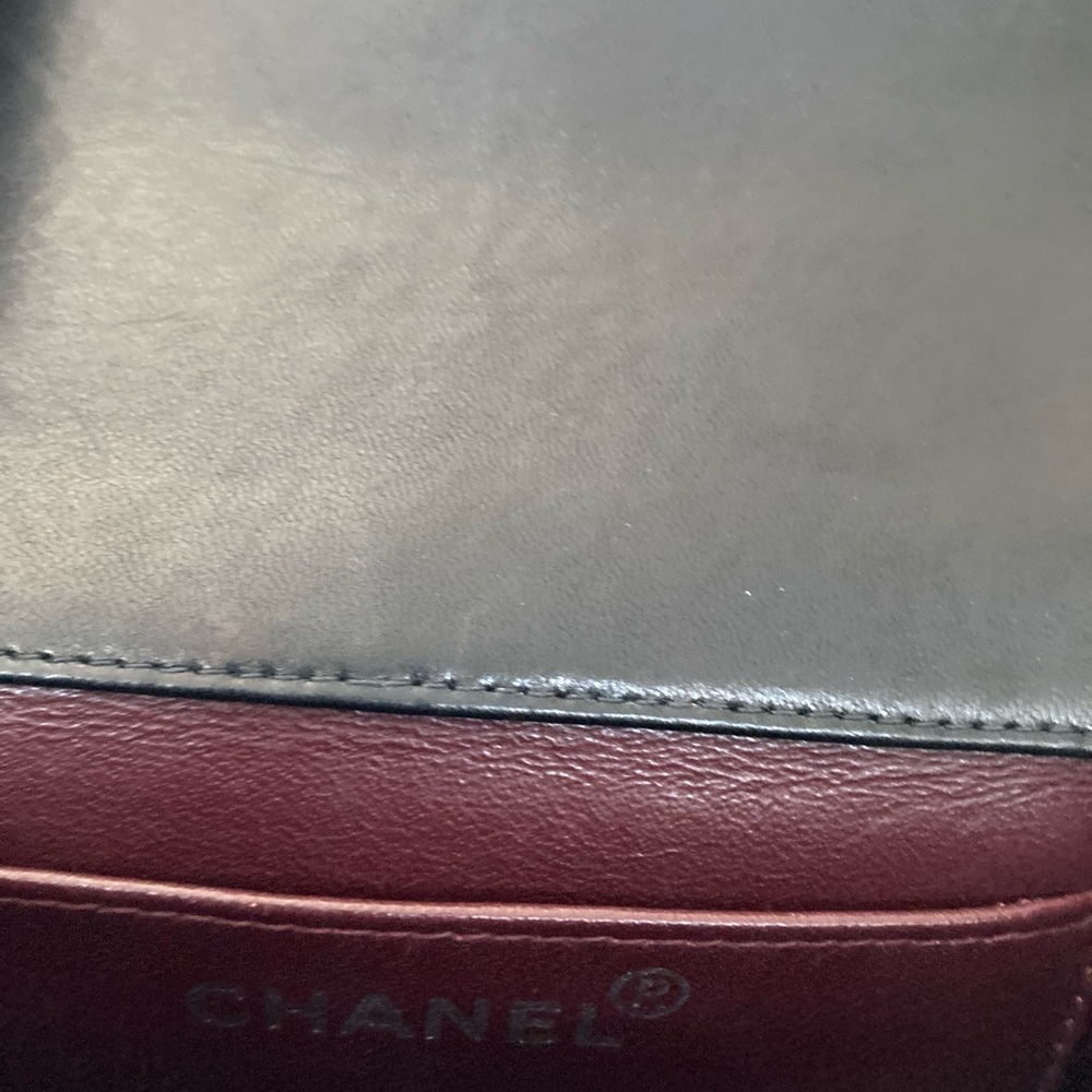 Pre-Loved Authentic CHANEL Black Leather Handbag - Picture 11 of 12